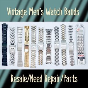 11 Used Stainless Steel Men’s Watch Bands